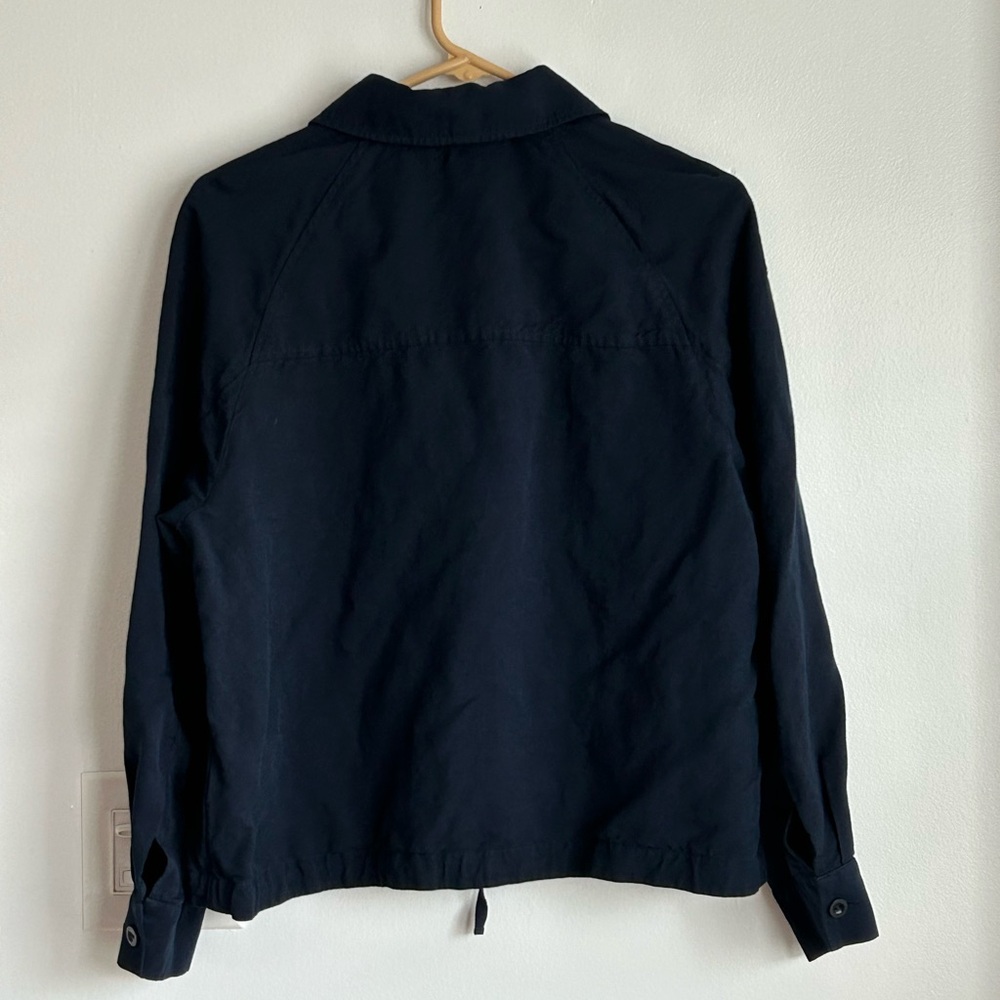 SALE COS Navy Blue Long Sleeve Boxy Top - Picture 2 of 5